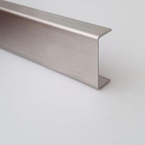 Profil U decorativ din inox, A=8mm, l=20mm
