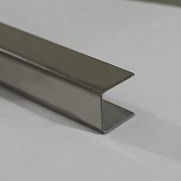 Profil U decorativ din inox, A=10mm, l=10mm