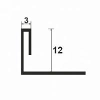 Bagheta dreapta din inox, pentru ceramica, A=12mm