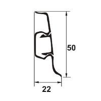 PBC505-Plinta PROLUX din PVC culoare stejar inchis pentru parchet 50mm